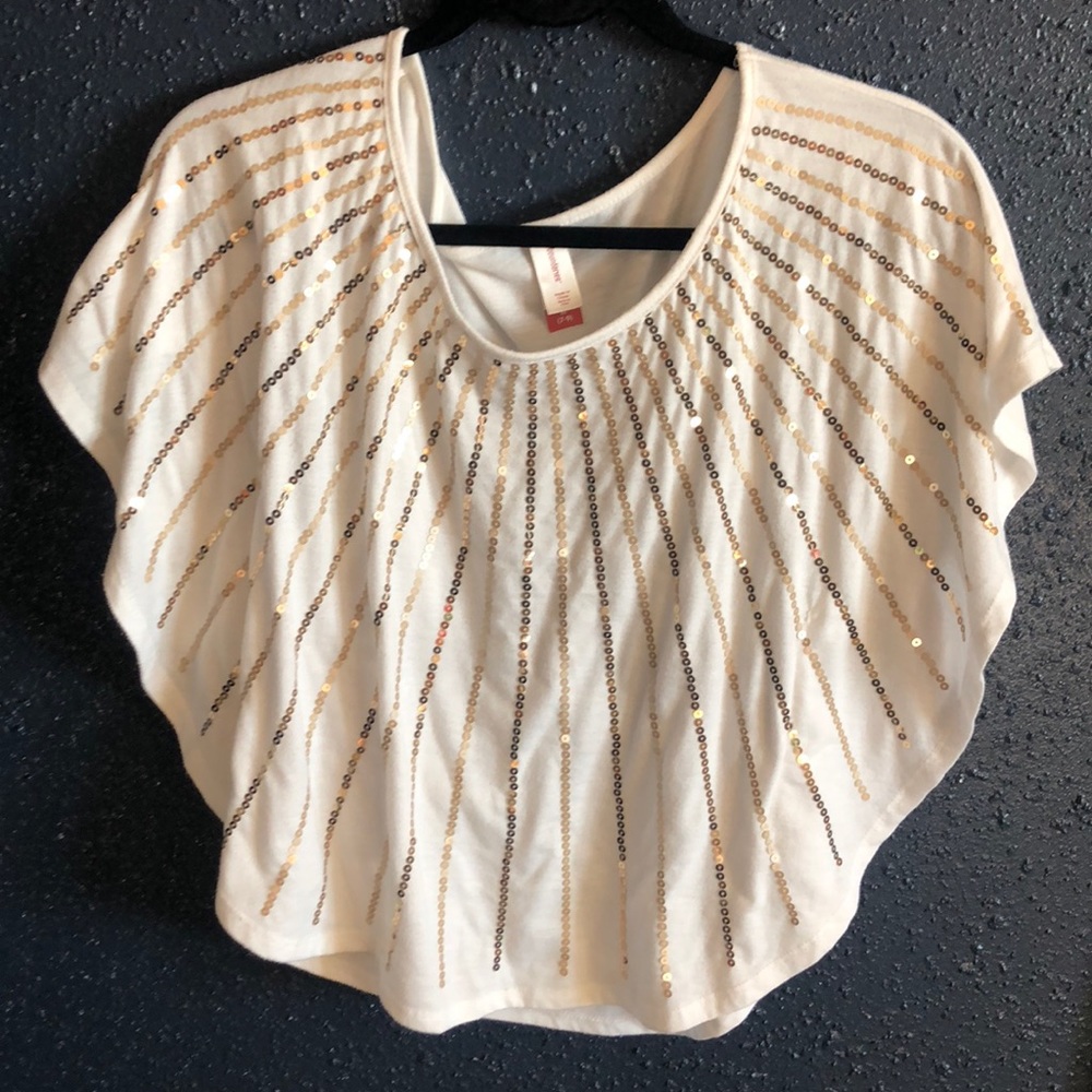 White and gold top